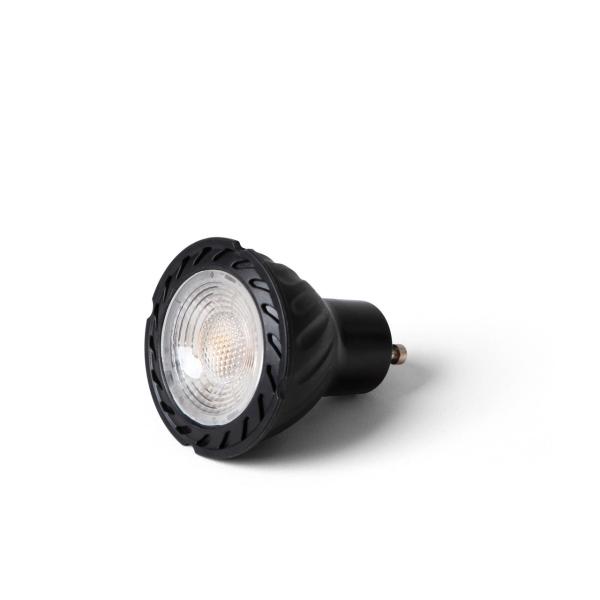 LÁMPARA GU10 LED 5W 2700K 60° NEGRA
