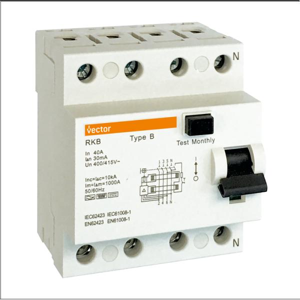 Interruptor diferencial RKB 4P 63A 300mA Clase B