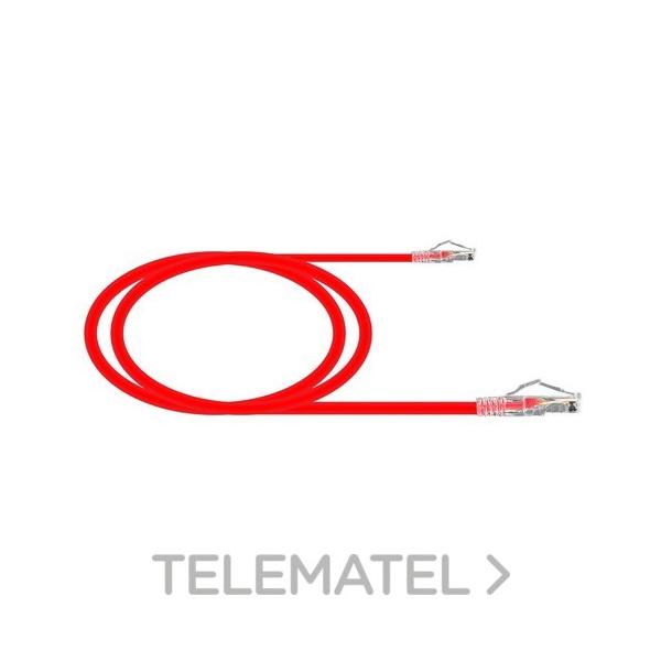 LATIGUILLO Cat6/6A U/UTP 26 AWG FLEX CONTACTOS 15µ" LSZH-FR ROJO 2m
