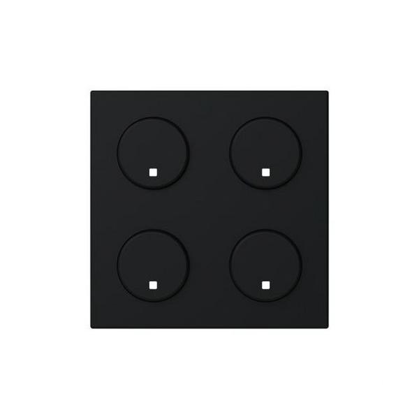 TAPA INTERRUPTOR FREE@HOME 2/4 CANAL NEGRO