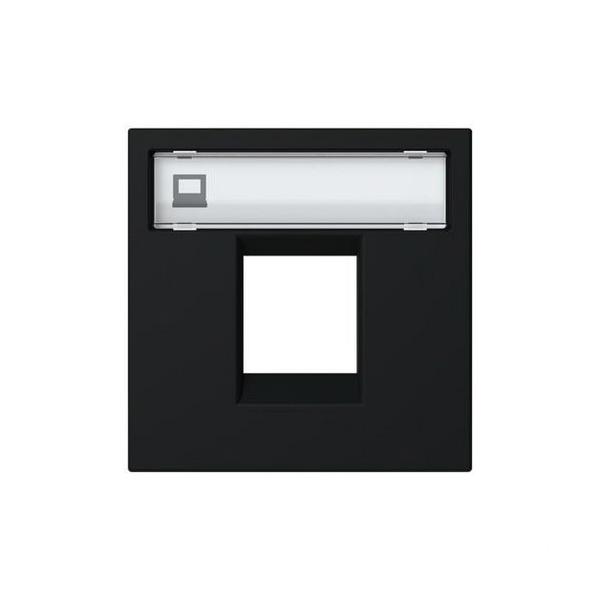 TAPA VENTANA 1 CONECTOR NEGRO