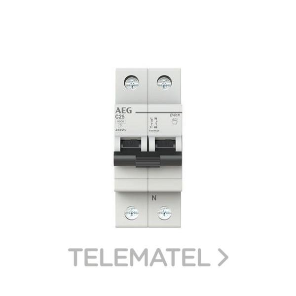 INTERRUPTOR MAGNETOTÉRMICO EV60 1P+N 25A C