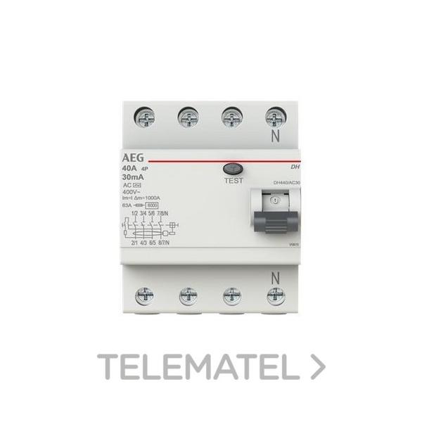 INTERRUPTOR DIFERENCIAL DH 4P 40A 30mA AC