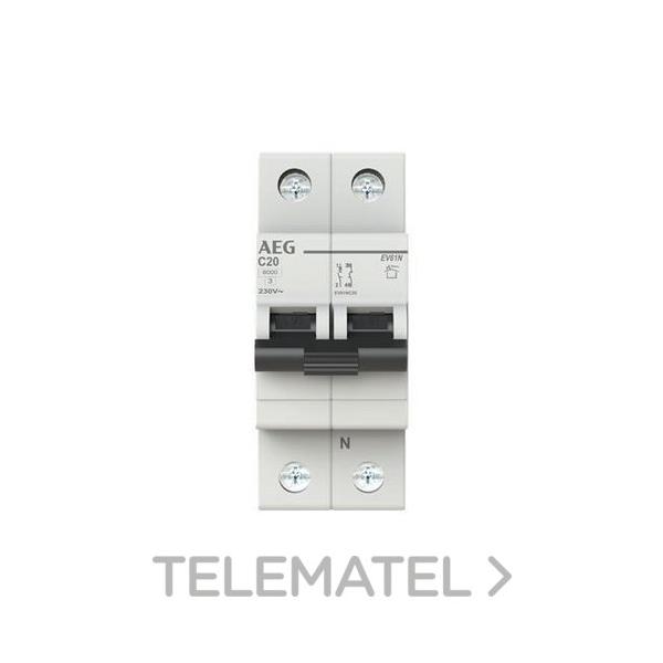 INTERRUPTOR MAGNETOTÉRMICO EV60 1P+N 20A C