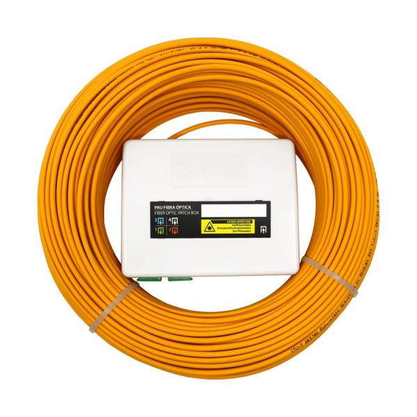 REPARTIDOR PAU FIBRA ÓPTICA 4 SALIDAS + 2 FIBRAS DCA 50m