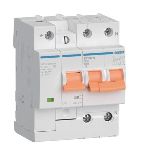 PROTECCIÓN COMBINADA P+T 2P 32A C VIVIENDAS