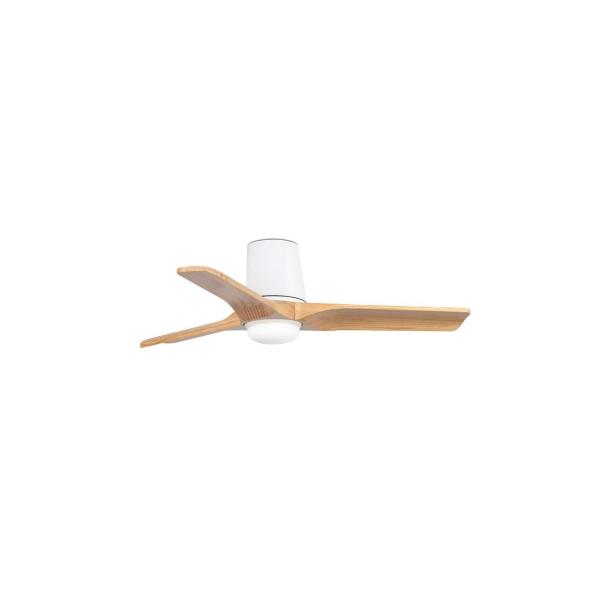 VENTILADOR HEYWOOD TUB LED S ø900mm 3 PALAS BLANCO/PINO