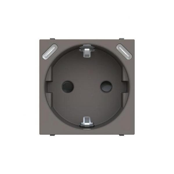 BASE DE ENCHUFE SCHUKO +USB-C+C - 2 MÓDULOS ANTRACITA