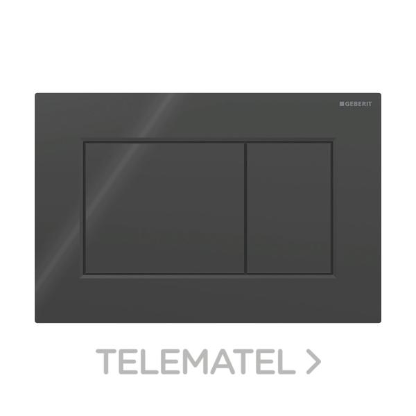 PULSADOR CUADRADO Sigma01 PARA DOBLE DESCARGA NEGRO