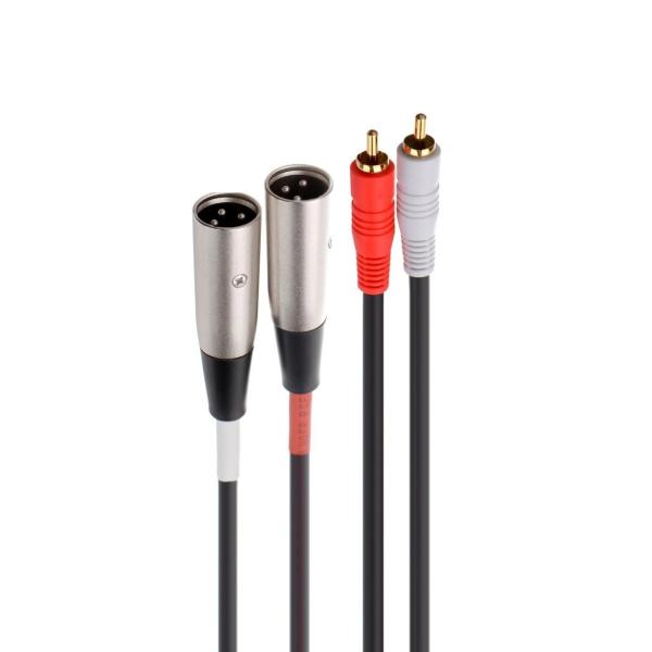 CABLE DE AUDIO 2 X RCA MM A 2 X XLR MACHO