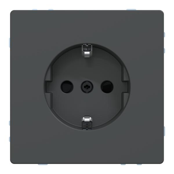 Enchufe Schuko, D-Life, 2P + E, 16A, conexión rápida, Antracita