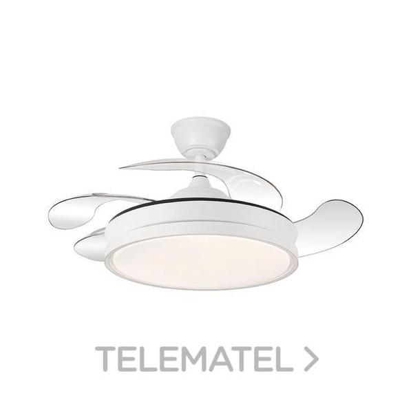 VENTILADOR DE TECHO TÍBER MINI CON LUZ LED Y 4 ASPAS RETRÁCTILES