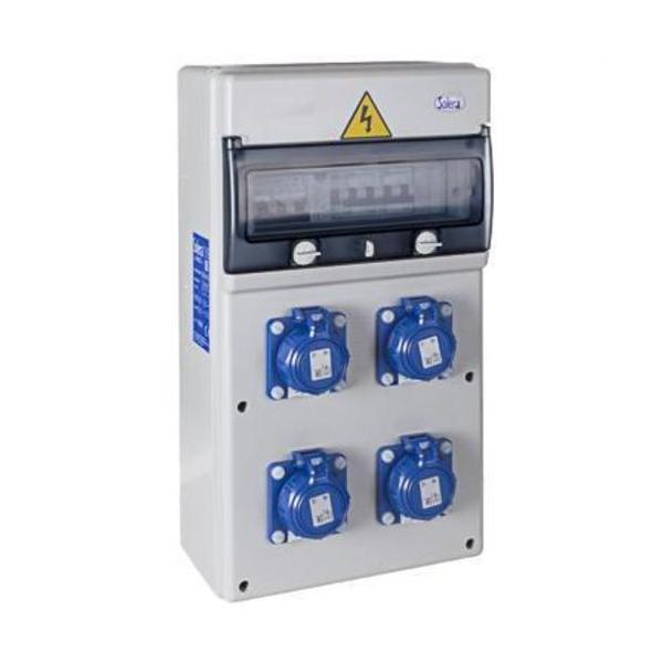 CUADRO DE OBRA MONOFÁSICO 25A IP67 CON PROTECCIONES Y SOPORTE