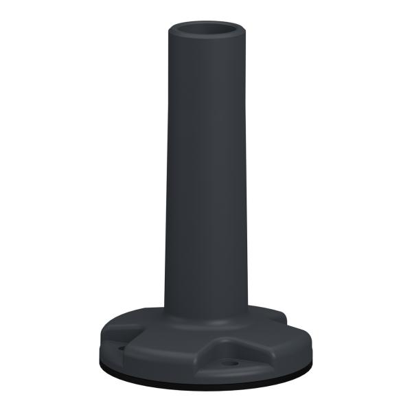 PLACA DE FIJACIÓN DE PLÁSTICO CON POSTE GRIS