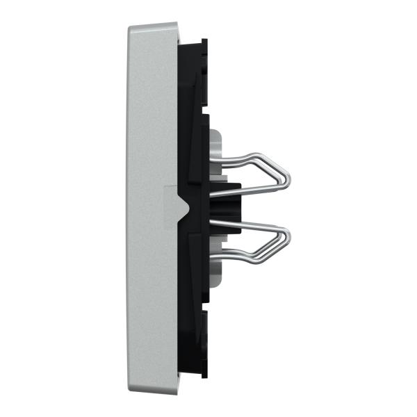 Tecla doble System M, Aluminio