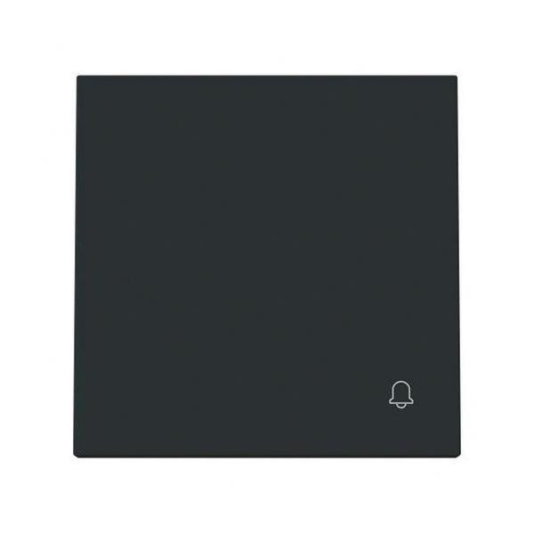 TECLA PULSADOR TIMBRE SERIE VEGA NEGRO MATE