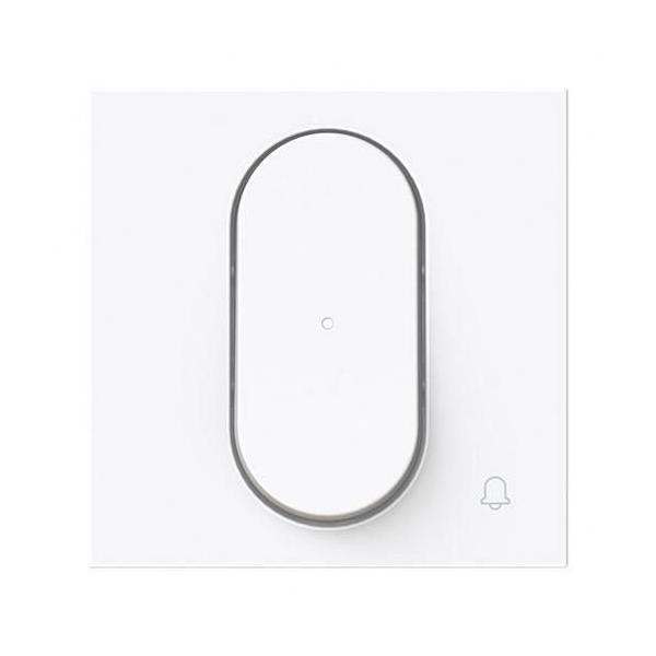 TECLA PULSADOR TIMBRE CON VISOR SERIE VEGA BLANCO MATE