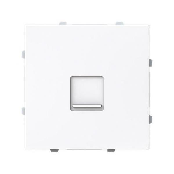 TAPA PLANA 1 SOPORTE CON PERSIANA SERIE VEGA BLANCO MATE