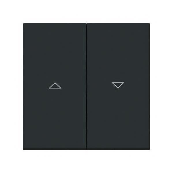 TECLA INTERRUPTOR / PULSADOR PERSIANAS SERIE VEGA NEGRO MATE