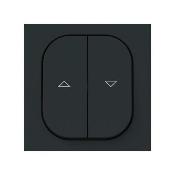 TECLA INTERRUPTOR / PULSADOR PERSIANAS SERIE VEGA NEGRO MATE