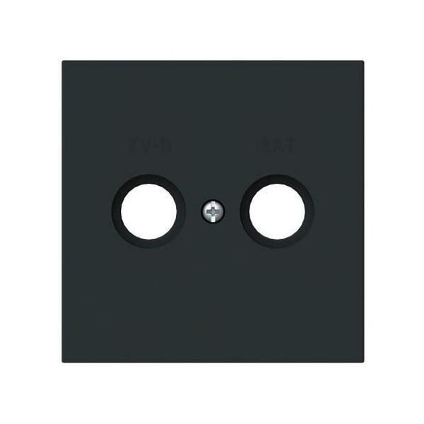 TAPA TOMA TV-R/SAT SERIE VEGA NEGRO MATE