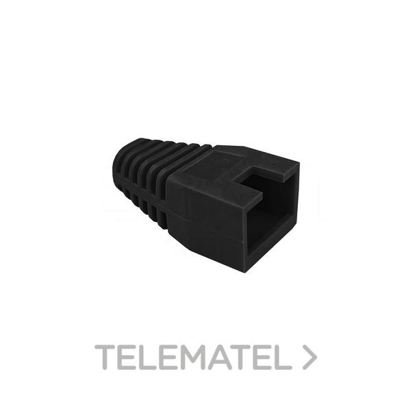 CAPUCHÓN PVC PARA CONECTOR RJ45 MACHO, CABLE 6mm, NEGRO