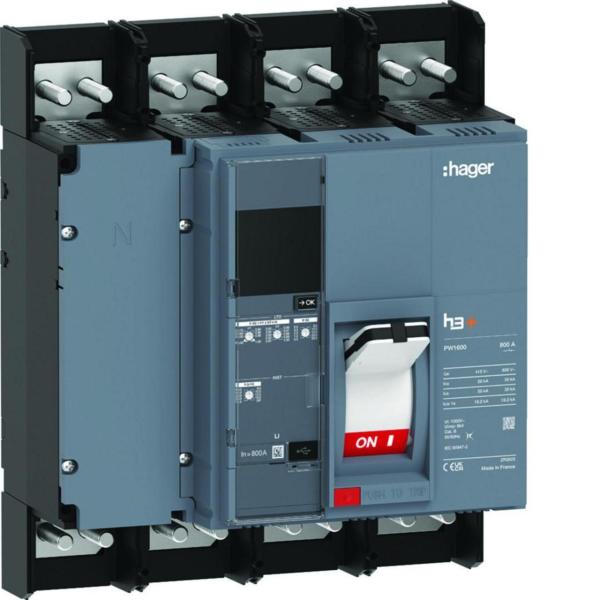 INTERRUPTOR AUTOMÁTICO DE CAJA MOLDEADA h3+ PW1600 4P4D 50kA 800A LI