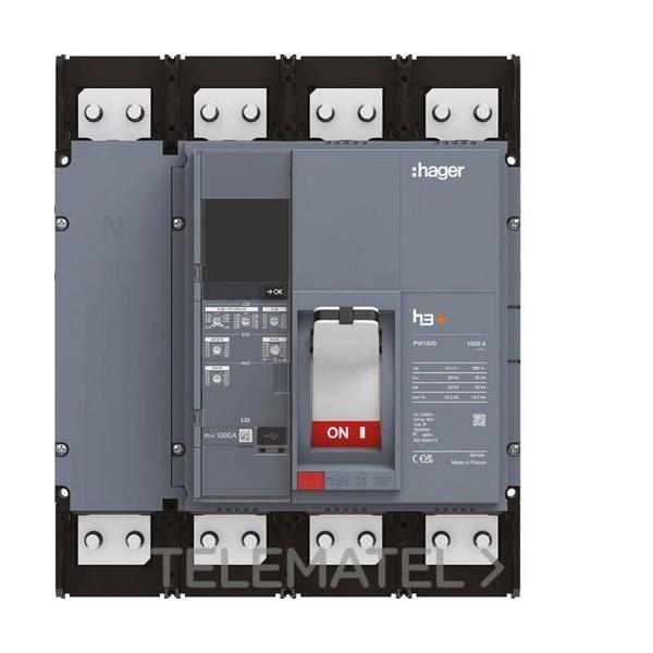 INTERRUPTOR AUTOMÁTICO DE CAJA MOLDEADA h3+ PW1600 4P4R 50kA 1000A LSI