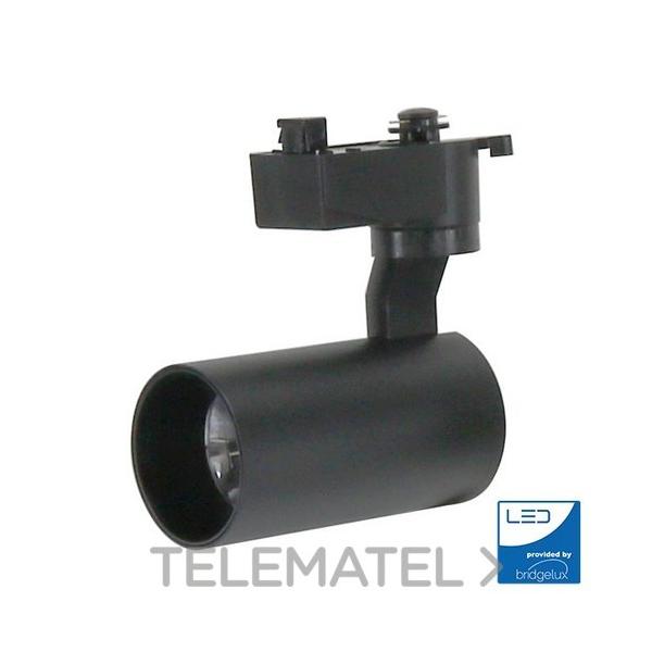 FOCO LED PARA CARRIL NEGRO BERNA 12W MONOFÁSICO 4500K