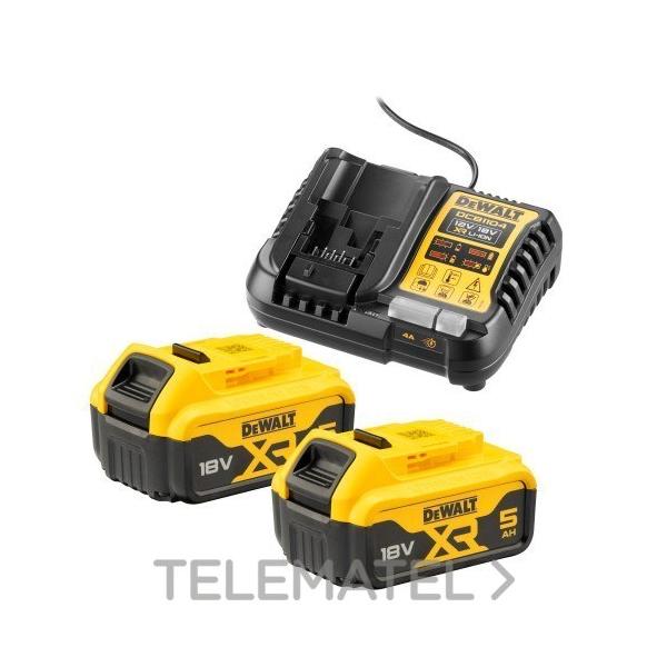 KIT 2 BATERÍAS CARRIL DCB1104P2-QW XR 18V LI-ION 5Ah Y CARGADOR XR 12-18V