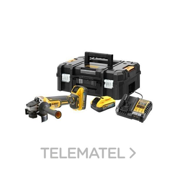 MINI AMOLADORA DCG409H2T-QW SIN ESCOBILLAS XR 18V 125mm