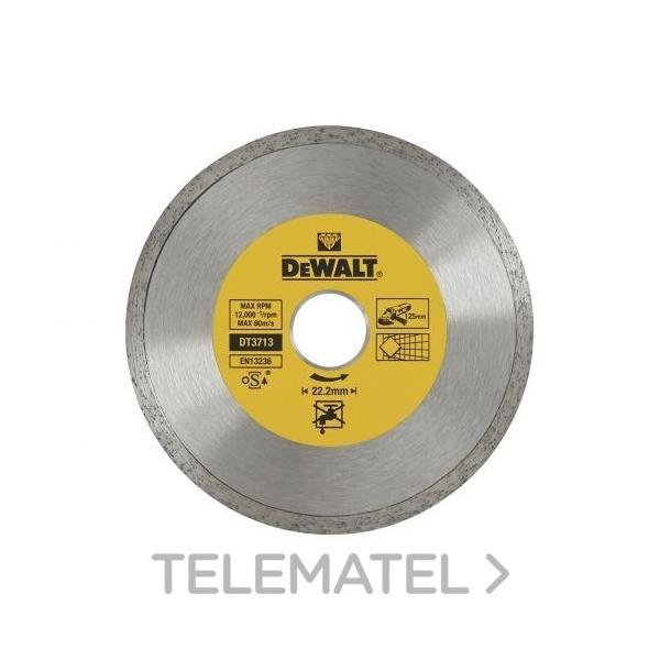 DISCO DIAMANTE CORTE SECO CON BORDE CONTINUO DIÁMETRO 125x22,2mm PARA CERÁMICA