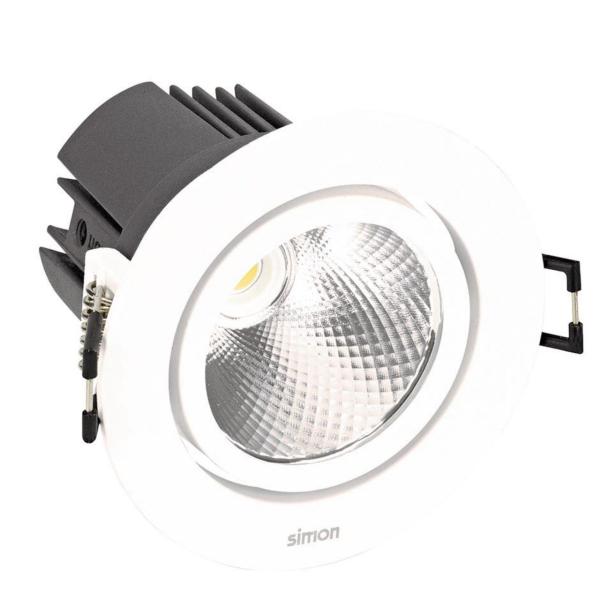 DOWNLIGHT SIMON 703.23 ORIENTABLE REDONDO 3000K ÓPTICA WIDE FLOOD DALI BLANCO