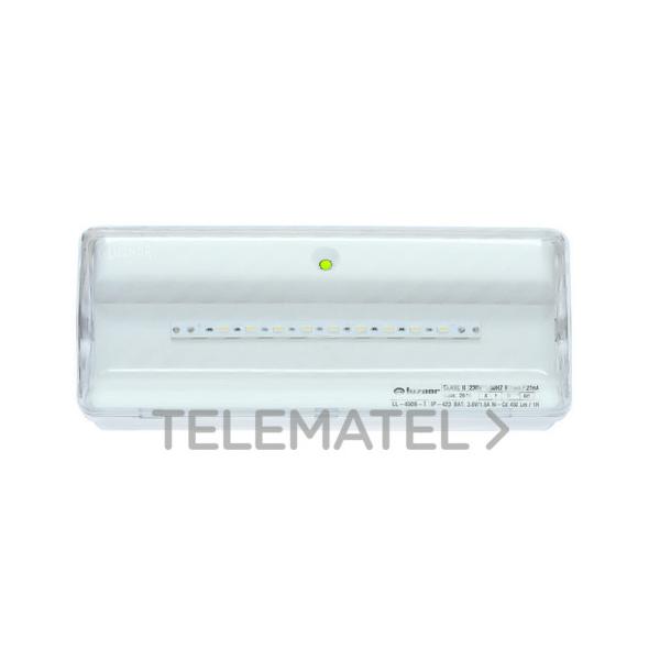 LUMINARIA EMERGENCIA L LED SIN PERMANENTE 150lm 1h DIFUSOR TRANSPARENTE