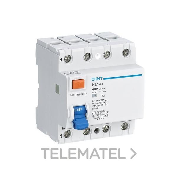 DIFERENCIAL PURO 4 POLOS 40A 300mA CLASE AC